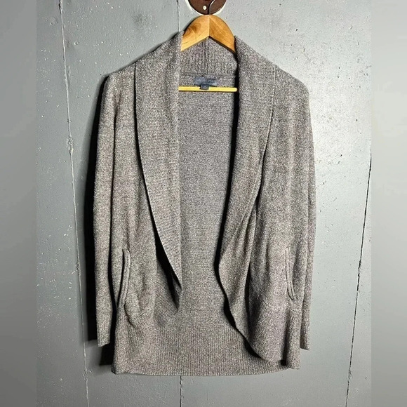 Barefoot Dreams CozyChic in gray Open Circle Cardigan size  Medium - Picture 1 of 8